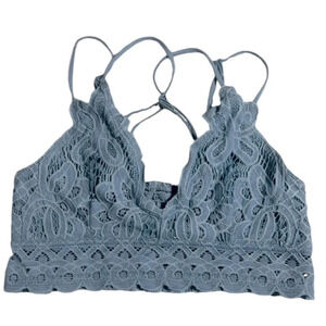 Size small blue lace bralette in excellent like-new condition